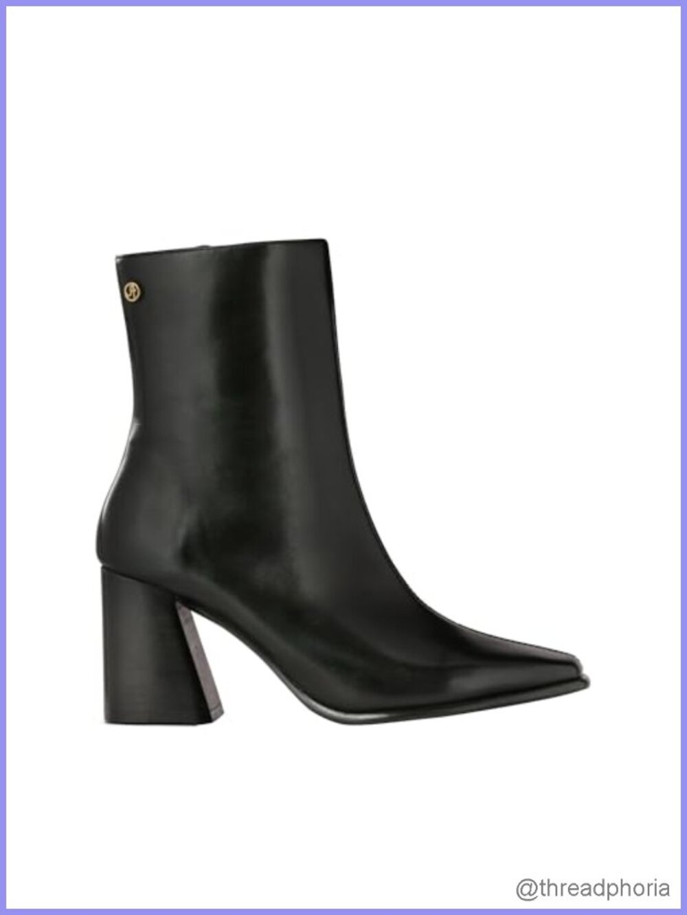 Genuine Leather Ankle Booties with Block Heel